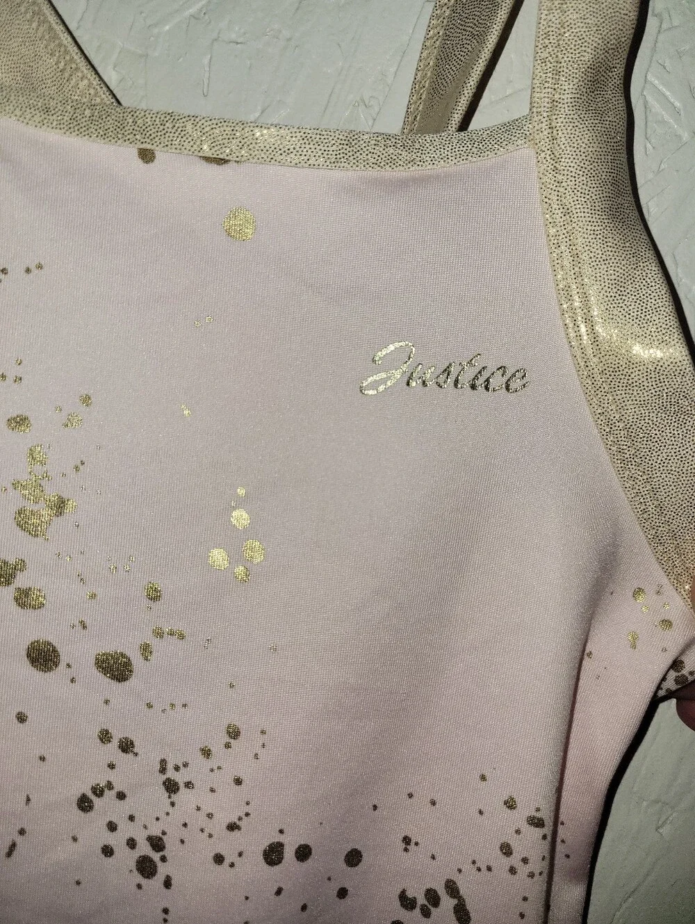 Justice Girls Pink And Gold Loetard AA47